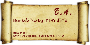 Benkóczky Alfréd névjegykártya